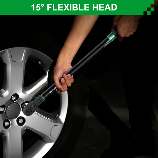 Split Beam Torque Wrench 1/2 Drive, 30-250 ft.lb Split Beam Torque Wrench, Torque Wrench 1/2 Drive with Flexible Head, Suitable for Car, Motorcycle