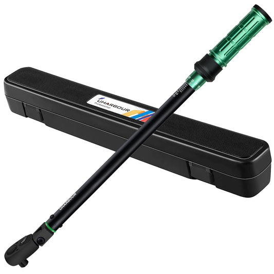 Split Beam Torque Wrench 1/2 Drive, 30-250 ft.lb Split Beam Torque Wrench, Torque Wrench 1/2 Drive with Flexible Head, Suitable for Car, Motorcycle
