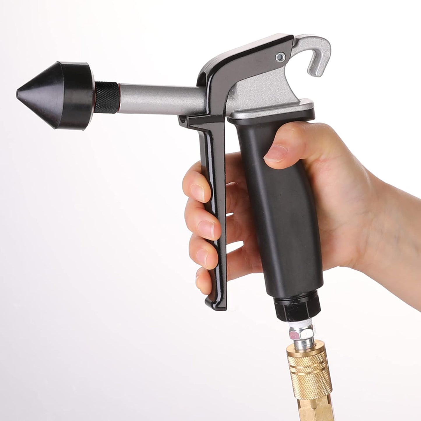 Air Hose Nozzle 1/8 inch for Air Blow Gun, 6 Pieces Rubber Air Compressor Nozzle including 1/2 Inch Adapters and Extension Bar, Air Compressor Attachments for Air Blow Gun